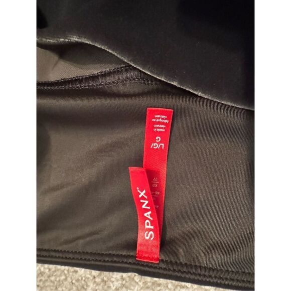 NWOT SPANX Velvet Leggings Women High Waist Ankle Dark Palm Green Stretch- Large - Picture 8 of 12